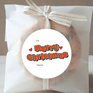 Adesivo Estilo de banda desenhada moderna Feliz Natal feli