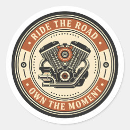 Adesivo Estilo de Emblema de Motor de Moto Retrô