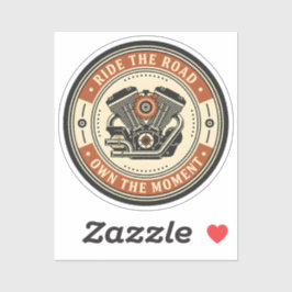 Adesivo Estilo de Emblema de Motor de Moto Retrô