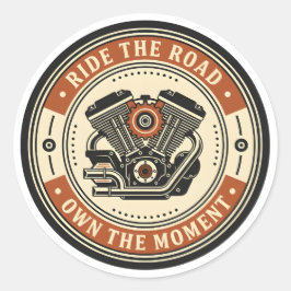 Adesivo Estilo de Emblema de Motor de Motocicleta Retrô