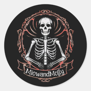 Adesivo Estilo de Gótico do Skeleton