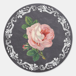 Adesivo Estilo de Quadro de Chalkboard Elegante de Rosa de