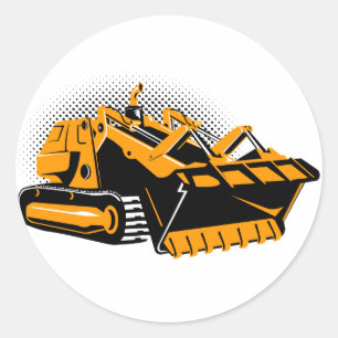 Adesivo Estilo de retro Bulldozer