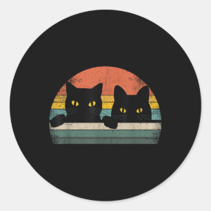 Adesivo Estilo de Retrorização de Gato Preto - Presente de