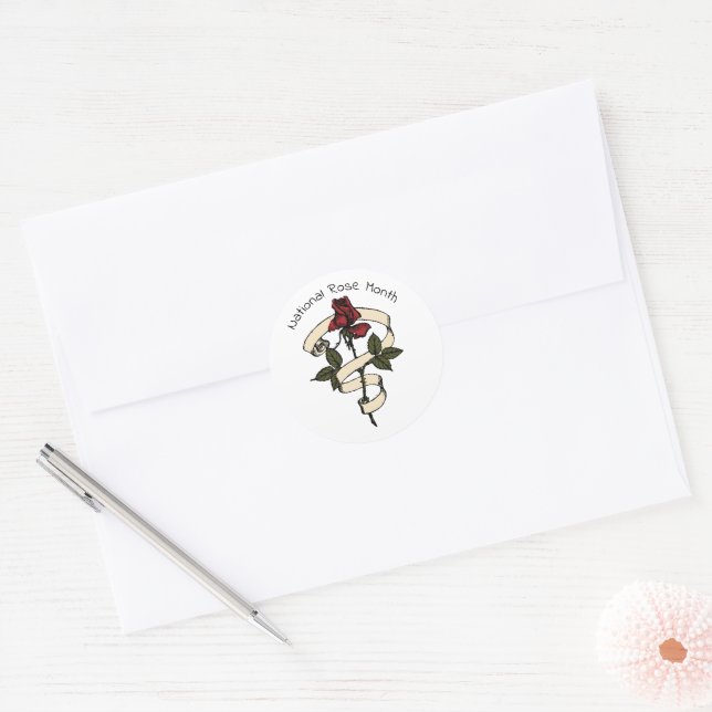 Adesivo Estilo de Rosa de Tatuagem (Envelope)