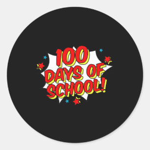 Adesivo Estilo de Super-Herói Feliz 100º 100 Dias de Escol