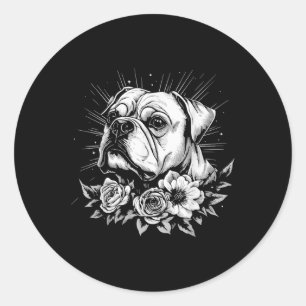 Adesivo Estilo de Tatuagem Lover Buldogue Cão Retroativo