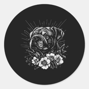Adesivo Estilo de Tatuagem Lover Buldogue Retroativo Cacho