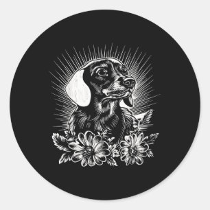 Adesivo Estilo de Tatuagem Lover Dachshund Retro Cão _1