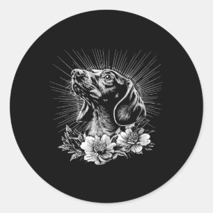 Adesivo Estilo de Tatuagem Lover Dachshund Retro Cog