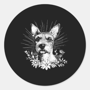 Adesivo Estilo de Tatuagem Lover Fox Terrier Cão Retroativ