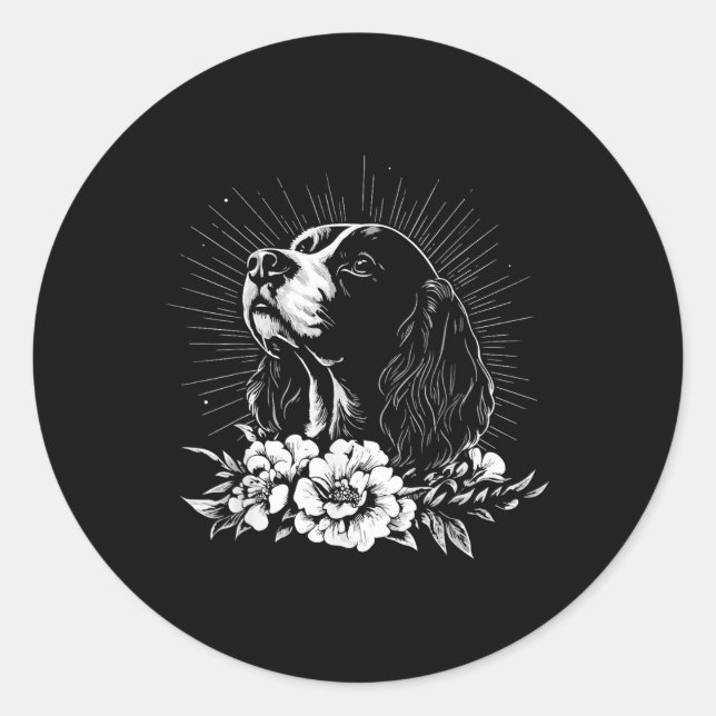 Adesivo Estilo de Tatuagem Lover Inglês Springer Spaniel R (Frente)