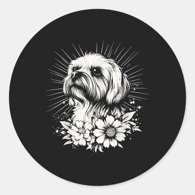 Adesivo Estilo de Tatuagem Lover Maltês - Trô (Frente)