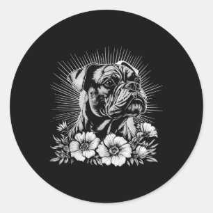 Adesivo Estilo de Tatuagem Retroativa Cachorro Boxer Lover