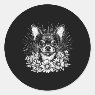 Adesivo Estilo de Tatuagem Retroativa Chihuahua Cão