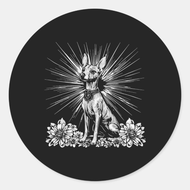 Adesivo Estilo de Tatuagem Retroativa Xoloitzcuintli Cão L (Frente)