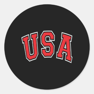 Adesivo Estilo De Variedade De Usa Vermelho Com Contorno B