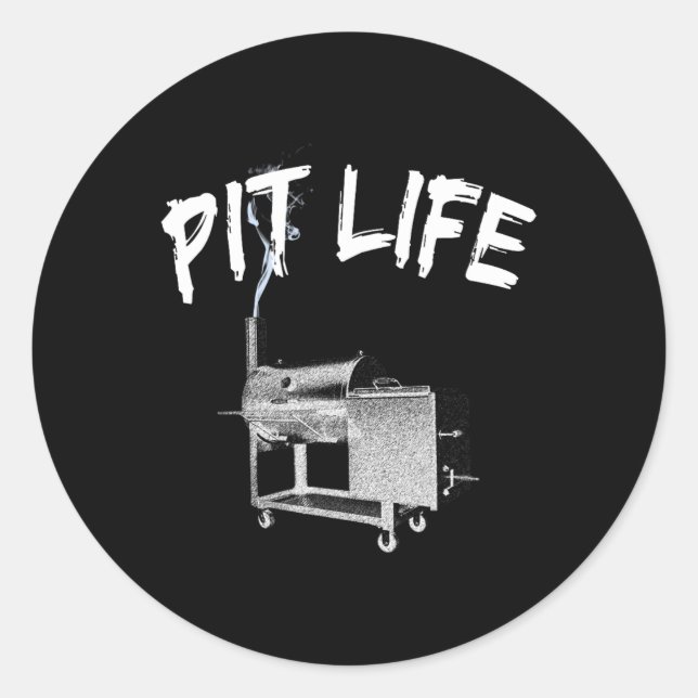 Adesivo Estilo de vida do Pitmaster do Churrasco Pit Life (Frente)