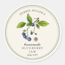 Estilo de vinheta de mirtilo Blueberry jam em bran