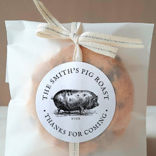 Adesivo Estilo de Vintage   Evento De Passagem De Porcos O