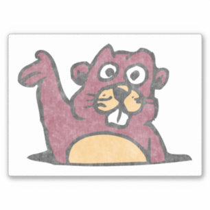 Adesivo Estilo de Vintage Gopher - Distinto (Branco)