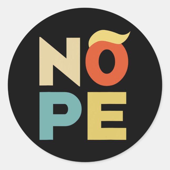 Adesivo Estilo de Vintage Negrito Anti-Trump (Frente)