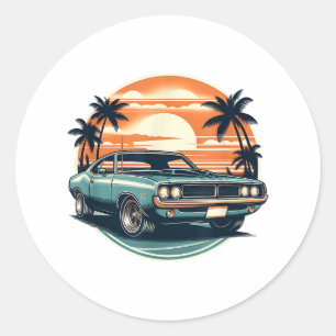 Adesivo Estilo de Vintagem da Retrorção Muscular Clássica