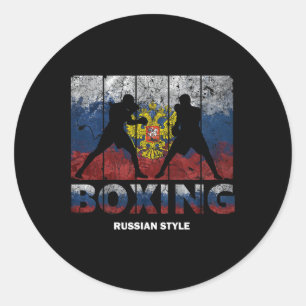 Adesivo Estilo de Vintagem Russo Boxing Excelente Boxing R