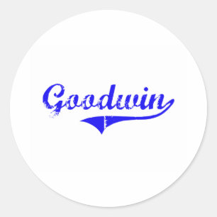 Adesivo Estilo do clássico do sobrenome de Goodwin