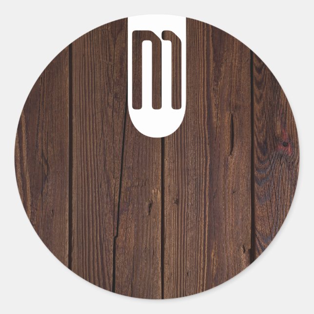 Adesivo Estilo do País da Cerca de Madeira Marrom-escura r (Frente)