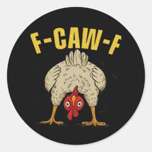 Adesivo Estilo Estético Divertido Gótico Corvo Humor F-Caw