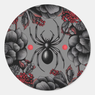 Adesivo Estilo gótico de design de Aranha Floral