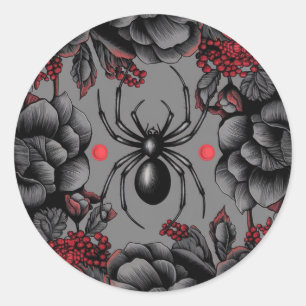 Adesivo Estilo gótico de design de Aranha Floral