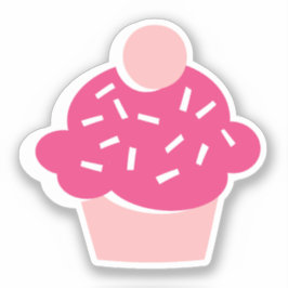 Adesivo Estilo Gráfico Cónico Vinheta-Pinta-Cupcake