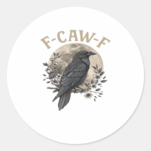 Adesivo Estilo Gráfico Divertido de Ave F Caw F Corvo