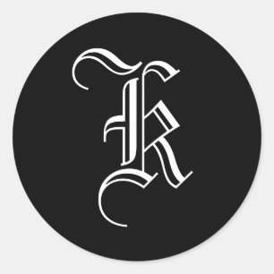 Adesivo Estilo inglês velho do selo "K" do convite do