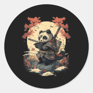 Adesivo Estilo japonês Samurai Anime Panda