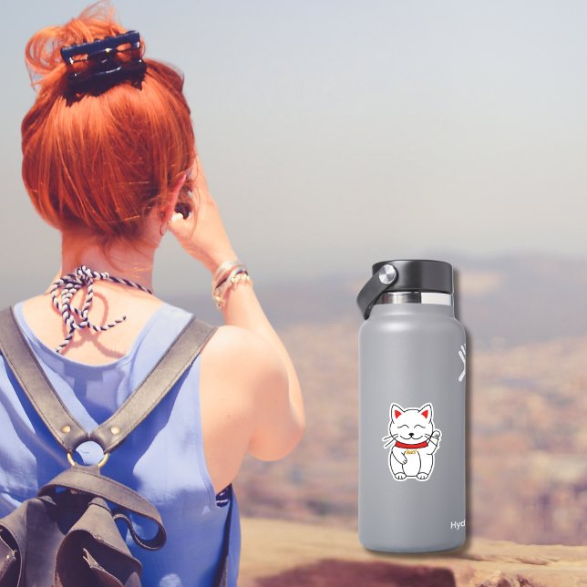 Adesivo Estilo Kawaii de Gato Feliz (Criador carregado)