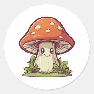 Adesivo Estilo kawaii fofo, procura de cogumelos