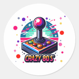 Adesivo estilo louco dos anos 80