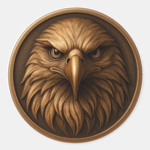 Adesivo Estilo Medalha de Cabeça de Águia Real 3D