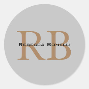 Adesivo Estilo Moderno Monograma Minimalista Simples Adici