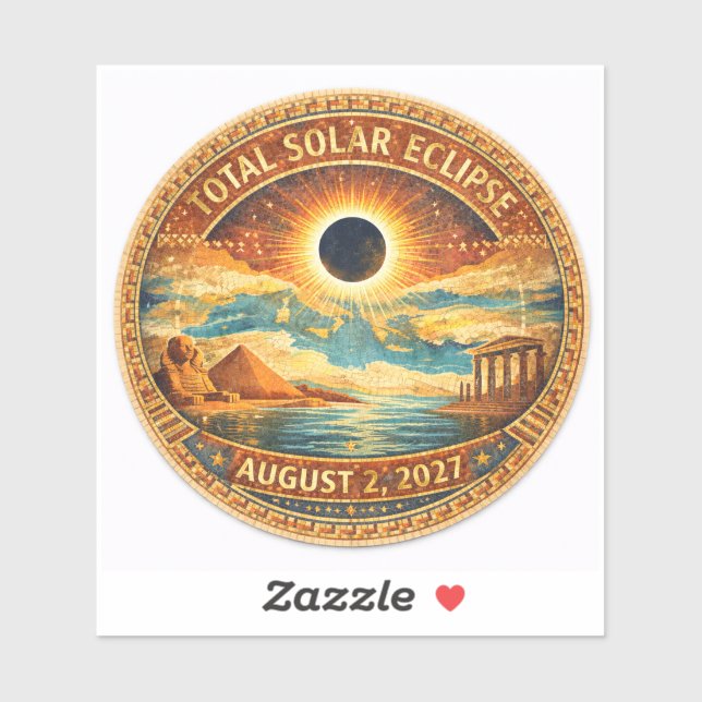 Adesivo Estilo Mosaico Eclipse de 2027 (Folha)