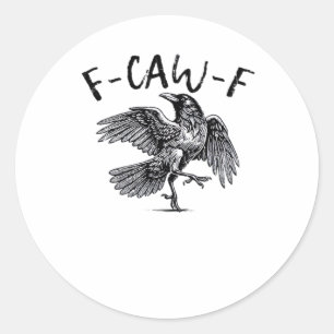 Adesivo Estilo Retro Clássico F Caw F Corvo