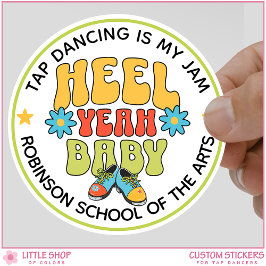 Adesivo Estilo Retro Dança de Sapateado Personalizável