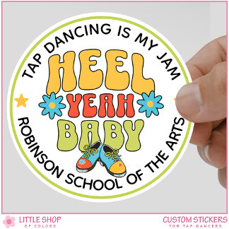 Adesivo Estilo Retro Dança de Sapateado Personalizável