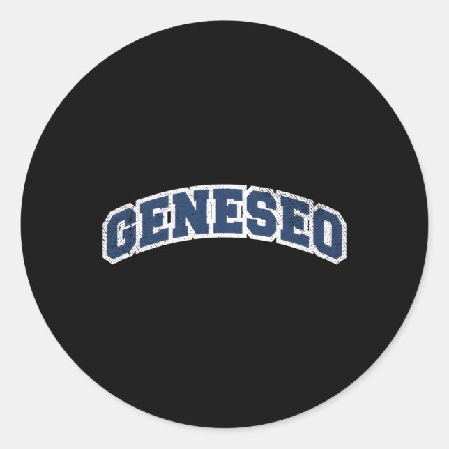 Adesivo Estilo Varsity Geneseo New York (Frente)