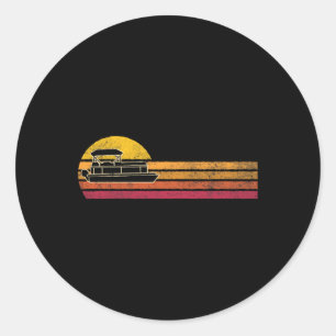 Adesivo Estilo Vintage Boat Silhouette Retro Boatat