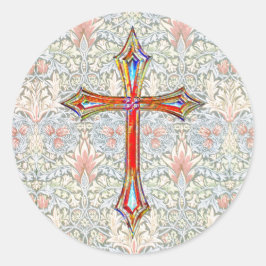 Adesivo Estilo Vintage Faith Cross Colorida