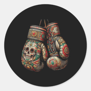 Adesivo Estilo Vintage mexicano Boxando luvas Aztec Mayan 